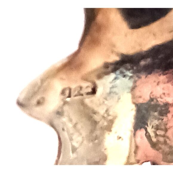 Sterling Soaring Flying Eagle pendant center piece for necklace (1602) - Picture 3 of 4